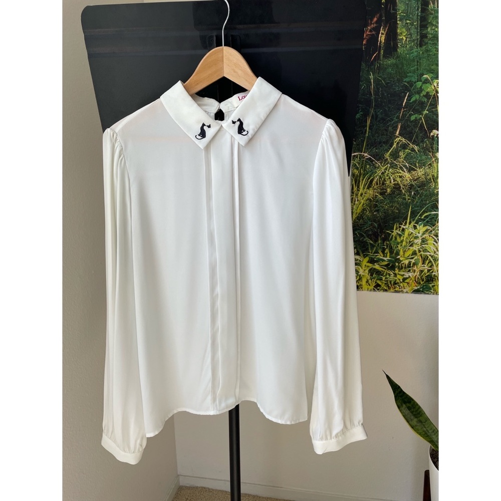 Modcloth Cat Collar Blouse